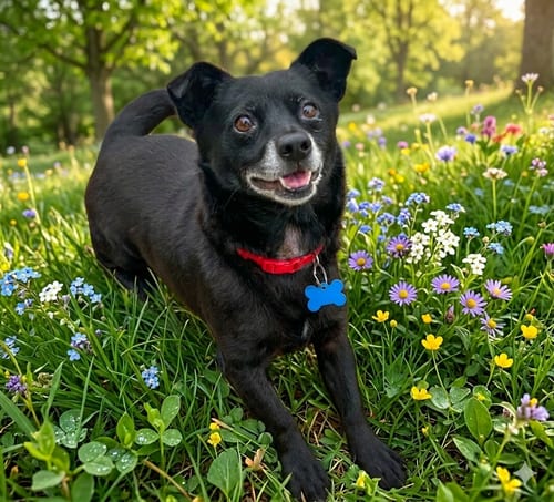 Photo of Panther, adoptable senior Schipperke in Newport Beach, California